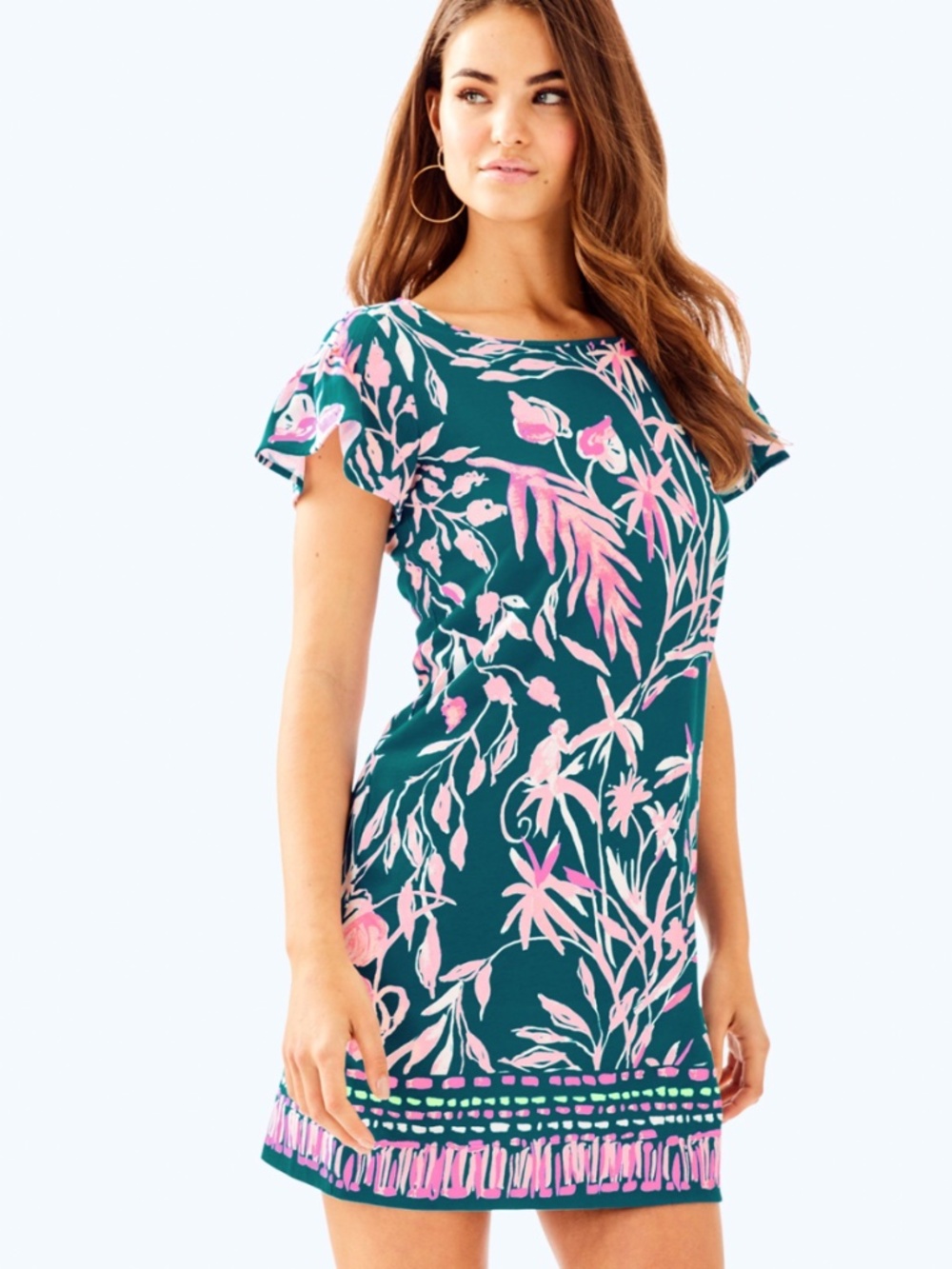 LILLY PULITZER Marah Dress in Tidal Wave It’s Prime Time Print Sz. Small